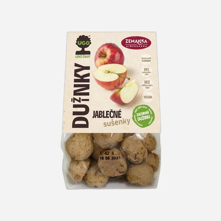 Sušenky s dužinou z jablek